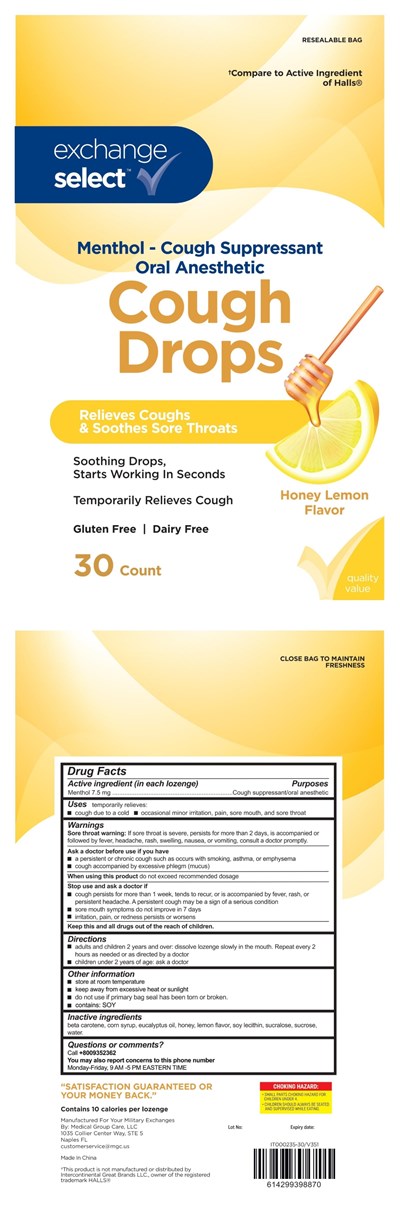 Honey Lemon Cough Drop (Aafes Honey Lemon Final)